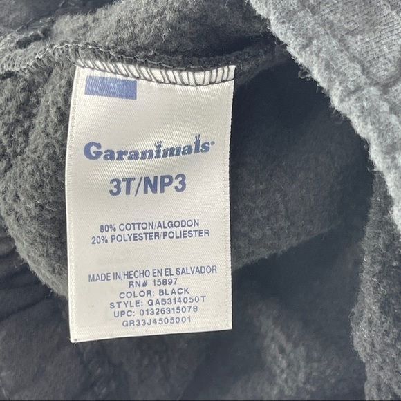 Garanimals Black Pull On Jogger Sweatpants Size 3T - Picture 5 of 5